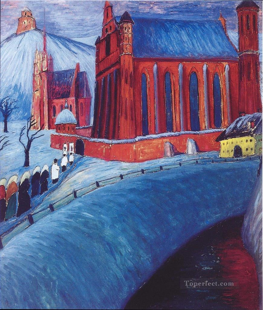 red house Marianne von Werefkin Expressionism Oil Paintings